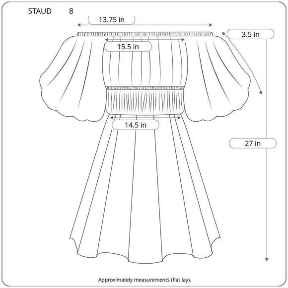 NWT STAUD Mini Elio Dress (Off Shoulder) - Picture 9 of 9